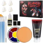 Zombie Makeup Kit, Scar Wax SFX Halloween Makeup Kit, Professional Special Effects Makeup Kits for Bruise, Zombies,Vampires, Wounds,Monster, Cosplay and Theatrical Stage, SFX Makeup Supplies Kit Bulk…