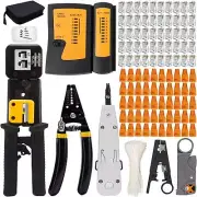 TAIWAIN CAT5 CAT6 RJ45 Crimp Tool kit Lan Cable Tester, Network Crimper Crimp...