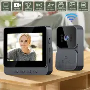 4.3-inch Wireless Monitor Video Doorbell With Intercom Night Vision, 2-Way Audio
