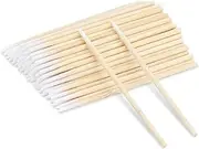 PROUSKY 200 Count Cotton Swab, 7CM Cotton Swabs Pointed Tip, Cotton Swabs Wood Sticks, Cotton Tipped Applicator, Tattoo Permanent Supplies, Makeup Cosmetic Applicator Sticks (Bamboo)