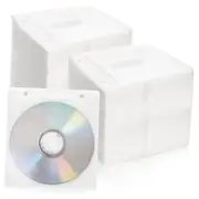 500 Pack Premium CD DVD Sleeves, Double Sided Refill Plastic Sleeve Disc