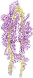 EPIGEIST Wisteria Flower Hair Accessories Pendant Ornaments Home Ornaments Handmade Hair Accessories China Hair Accessories Hair Clip Home Pendants Outdoor Pendants Decor Purple Glass Beads