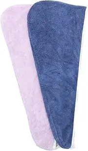 Ipetboom 2pcs Fast Drying Hair Towels for Women Ultra Absorbent Microfiber Hair Turbans Lightweight Head Wraps Easy to Use
