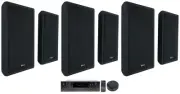 Technical Pro 6000w 6-Zone Home Bluetooth Amp+Wifi Receiver+6 Slim Wall Speakers