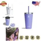 28 Oz Double Wall Drink Tumbler with Flexible Straw Lid - Lupine Purple Edition