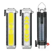 Portable COB Solar Work Light Rechargeable LED Flashlight Super Bright Camping Waterproof Car Repair Lamp With Hook Magn