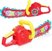 Generic Transparent Glowing Chainsaw for Luminous Electric Gear with Sound Effects Safe Edges for Themed Parties and Role Playing Light Fun Random Color