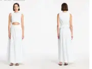 Sir the label, Gathered dress, White, size 1, NWT
