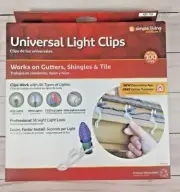 Simple Living Universal Light Clips Gutters Shingle Tile 100 Cnt Christmas Patio