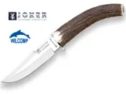 JOKER HUNTING KNIFE LUCHADERA CC71, w/DEER ANTLER TIP HANDLE, made in Spain