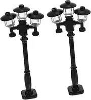 NUOBESTY 2pcs Mini House Simulated Street Lamps Educational Playthings for Boys and Girls Learning Polished Smooth Surface