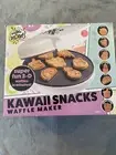 Waffle Wow Kawaii Snacks Non-Stick Mini Waffle Maker Makes 7 Designs New In Box