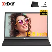 XGODY 15.6" Ultra Slim Portable Monitor 1080P FHD HDMI Type-C Display for Laptop