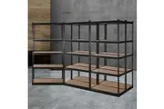 Giantz 5x1.8M Garage Shelving Warehouse Rack Pallet Racking Storage Shelve Black