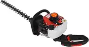 Cordless Gas Hedge Trimmer, 24 Inch Fuel-efficient Low Voice High-Powered Hedge Trimmer 26cc Gas Cordless Bush Cutter with Double Side Blade Suitable for Home Yard Garden Red
