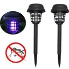 2PC Solar Powered LED Light Mosquito Pest Bug Zapper Insect Lamp Garden