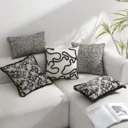 Square Throw Pillowcover Delicate Cushion Cover Jacquard Pillowcase Sofa/Bed
