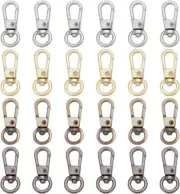 24Pcs 4 Colors Swivel Lobster Claw Clasps 360 Degree Swivel Trigger Snap Hooks f