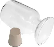 MUCKLILY Glass Bottle with Stopper Laboratory Sample Storage Jar for Home and Lab Use Easy to Clean Versatile Glass Laboratory Bottle with Protection for Your Samples