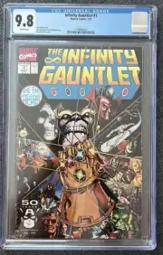THE INFINITY GAUNTLET #1 (7/91) ~ CGC 9.8 ~ WHITE PAGES ~AVENGERS ~ THANOS
