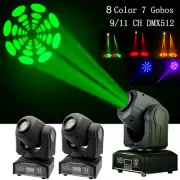 2PCS 120W LED 8Gobo DMX Moving Head Light Stage Lighting Disco DJ Halloween