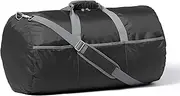 Amazon Basics Large Duffel Bag (98L) for Travel, Travel Bag, with Multiple Zippered Pockets, Lightweight yet Durable Nylon Material, 22.7 kgs Weight Capacity, Black, 82cmsL x 43cmsW x 43cmsH