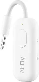 [Twelve South] 4353 Airfly Pro | Wireless Transmitter/Receiver with Audio Sharing for Up to 2 Airpods/Wireless Headphones to Any Audio Jack for use On Airplanes, Boats or in Gym, Home, Auto