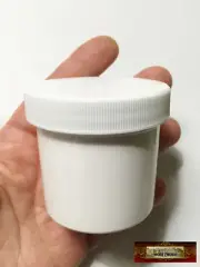 M01572 MOREZMORE 2 Plastic White 3 oz Round Wide-Mouth Plastic Jar Container