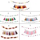 Colorful Macrame Tassel Wall Hanging for Basket Fringe Decorative Baby s