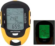 Snufeve GPS Navigation Receiver, Handheld Multifunctional Altimeter Compass Digital Thermometer Barometer for Hiking Camping Stargazing, USB Rechargeable Hiking Equipment