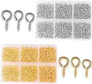 2 Pack DIY Jewelry Eyelets Screw Iron Eye Screw for DIY Pendants Necklaces Earrings Eye Pin Hooks Jewelry Supplies