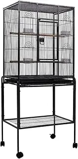 i.Pet Bird Cage Parrot Aviary Pet Stand-alone Budgie Perch Wheels Castor Large 160cm