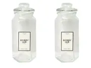 12x Glass Jars 1.2L Airtight Food Storage Wedding Candle Decor Kitchen Canister