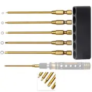 1/4" Drivers 1.27mm(0.05") 1.5mm 2mm 2.5mm 3mm Titanium RC Hex Driver Bit Set...