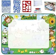 Aqua Drawing Mat - Reusable Toddler Rug Paintings | Portable Doodles Writing Board | Painting Pad | Painting Mat Pens | Large Magic Educational Toys | Stocking Stuffer for Home and School