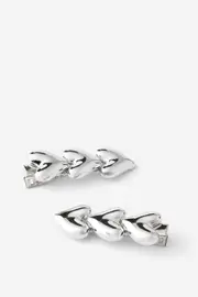 [Supré] Supré - Hair Clip Pack - Silver/multi heart OS SILVER/MULTI HEART