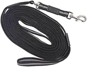 Zilco Deluxe Lunge Rein 8.5mt Black/Grey Swivel End