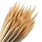 50cm*5mm Long Bamboo BBQ Skewers Wooden Potato Marshmallow Roasting Sticks Natur
