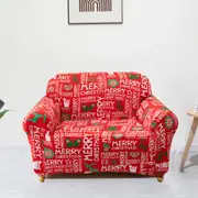 Christmas Theme Elastic Sofa Cover Couch Cover Santa Claus Cedar Branches Printed Couch Cover Christmas