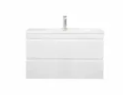 DM750 GLOSS WHITE WALL HUNG 750MM FREE STANDING VANITY
