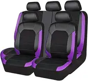 YALLIT Car Seat Covers Universal Set for BMW E46 Compact 2001-2004 316Ti 318Ti 320td 325ti/E46 Touring 1998-2005 318i 320i 320d 323i 325i Car Accessories, Purple