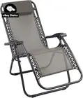 Zero Gravity Portable Reclining Lounge Folding Outdoor Camping Beach Chair Beige