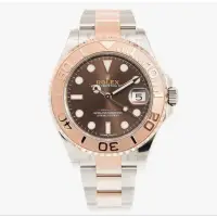 在飛比找蝦皮購物優惠-勞力士Rolex Yacht-master 37半金巧克力潛