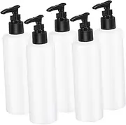 EPIGEIST 5Pcs Refillable Lotion Bottle Portable Empty Pump Container for Travel Toiletries Multi Purpose Cosmetic Dispenser for Creams Lotions and Serums