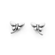 Silver Dragonfly Stud Earrings