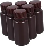 SOESFOUFU 6Pcs Wide Mouth Empty Bottles for Laboratory Sample Storage Sealing Containers for Reagents Lightweight and Portable for Versatile Use Experiments