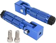 Motorcycle Foldable Foot Pegs M8 Antislip Aluminium Alloy Universal Compatible with Bikes ATV UTV Kart Motorcycle Foldable Foot Pegs(Blue)