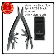 Victorinox Swiss Tool Spirit MXBS Black Multitool with Nylon Pouch CBP