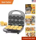 Lightweight Mini Waffle Maker - Make Tasty 2” Waffle Bites for Snacks & Desserts