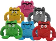 Jtgg Monster Plush Toys, My Emotional Little Monster Cartoon Doll, Blue/red Monster Plush Toy, Color Plush Doll Set-1set 6pcs